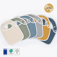 Bavoir pour tout-petits en gaze 6 couches 100% coton, forme en U, avec logo personnalisé OEM ODM, certifié OEKO-TEX CPC REACH, vente en gros, fabricant en vrac