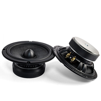 Subwoofer Mobil 6.5 Inch 6Ohm 30/50W, Speaker Bulat Kerucut Serat Karbon untuk Mobil