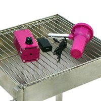 Barbecue au charbon de bois entièrement en acier inoxydable avec rotation automatique, 11 brochettes, moteur à vitesse variable et ventilateur électrique pour barbecue