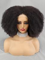 Perruque Bob en cheveux humains brésiliens avec dentelle frontale |   Perruque courte de style afro bouclée et crépue |   Perruque 100% cheveux humains Remy pour femmes noires