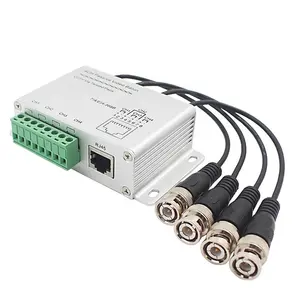 Transmisor Pasivo de <span class=keywords><strong>Video</strong></span> CCTV de <span class=keywords><strong>4</strong></span> Canales, <span class=keywords><strong>Balun</strong></span> de <span class=keywords><strong>Video</strong></span> BNC Macho a UTP RJ45 Cat5, Transmisión de <span class=keywords><strong>Video</strong></span> UTP de <span class=keywords><strong>4</strong></span> Canales para Sistema CCTV - Product Image 1