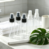 Bouteilles pulvérisatrices en plastique transparent de 100 ml à 500 ml, à épaule plate, à brume fine, vides, anti-fuite, rechargeables, pour liquides