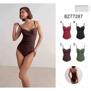 Costume da bagno intero taglie forti con controllo pancia, monokini sexy e coprente per la spiaggia, colori assortiti 42444648 - Product Image 1