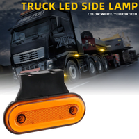 12V 24V Camion Côté Marqueur LED Remorque Lumières Auto Lampe avec Rouge Blanc Ambre Support pour RV Bus Camper Van Liquidation
