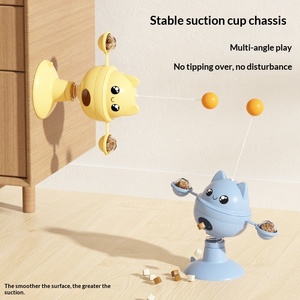 Jouet interactif durable pour chat, petit et amusant, avec distributeur de friandises pop-up et roue tournante, en matériau TPR, sans danger pour les chats - Product Image 3