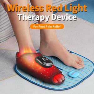 MEIJIU Chaussons de luminothérapie LED infrarouge proche à lumière rouge pour usage domestique, soulagement de la douleur aux pieds et rééducation - Product Image 2
