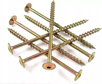 Vis à bois à tête plate, à tête cylindrique, à tête ronde, en zinc jaune, Torx, pour la menuiserie, le bois structurel, la construction, les charpentes de toit