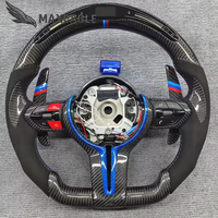 Volant sport personnalisé en fibre de carbone pour BMW F30 F10 Série 3 Série 5 X5 X6 E90 E92 M3 M5 E46 F20 F12 F80 F82 avec éclairage LED