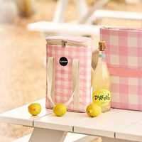 Sac Isotherme Portable Haut de Gamme Anti-Fuite pour 2 Bouteilles de Vin – Idéal pour Fêtes, Voyages et Vente en Gros