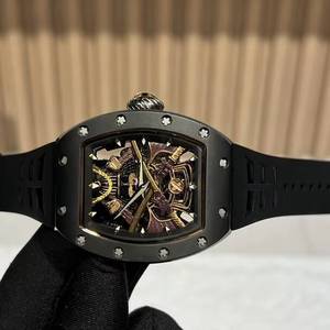 Montre mécanique de luxe pour homme, édition limitée haut de gamme 047 Black Warrior, forme de barillet creux, étanche - Product Image 4