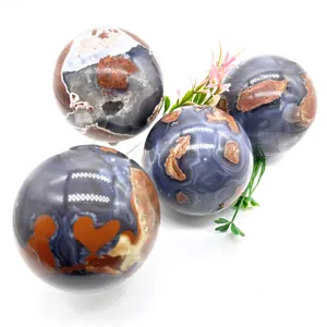 Оптовая продажа, натуральный флуоресцентный хрустальный шар, футбольный Агат, сфера для подарков, сувениры