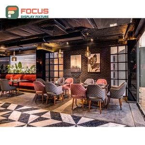 Vitrine à café grand format avec finition grain de bois, étagère de présentation pour café commercial - Product Image 1