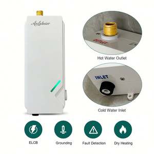 Mini 220V Electric Water Heater 5500W Stainless Steel Heating Element IPx4 Waterproof Sink Kitchen Hand Wash Shower LED Display - Product Image 4