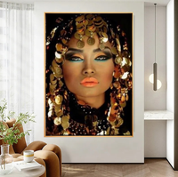 Prix de gros femmes noires mur Art déco abstrait fille africaine affiche peinture Art américain africain toile peinture