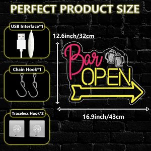 Bar open neon LED dimmable USB powered ambient <b>light</b> shop <b>window</b> decoration <b>light</b> street indicator <b>light</b> landscape <b>light</b> 5v - Product Image 1