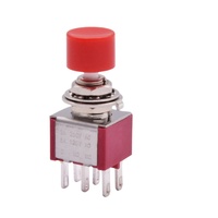 PS-102/202 6mm Mini industriel 1NO 1NC 2NO 2NC 2A 250VAC 5A 120VAC SPDT DPDT 3pin 6pin interrupteur à bascule à bouton poussoir momentané