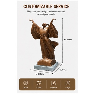 Yuda Bronze, fabricant leader dans l'industrie, sculpture commémorative en bronze grandeur nature agenouillée, croix de bataille commémorative de la guerre - Product Image 2