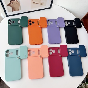 Funda Protectora Anticaídas de Alta Calidad, Agradable al Tacto, con Ventana Deslizante para Teléfono Celular <span class=keywords><strong>iPhone</strong></span> 17 Air 16 15 14 13 <span class=keywords><strong>Mini</strong></span> XR 11 <span class=keywords><strong>12</strong></span> - Product Image 1