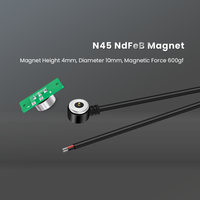90 °   Câble de charge magnétique flexible, connecteur magnétique à ressort rond avec PCB