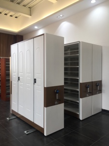 Sistema de Estanterías Móviles Modernas de Acero de Operación Manual con Archivador Compacto con Función Ajustable para Almacenamiento Escolar - Product Image 4