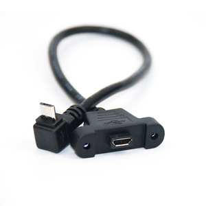 <b>Micro</b> Usb 5p Female With Screw Hole Adapter <b>Extension</b> Cable For Panel Mounting - Product Image 1