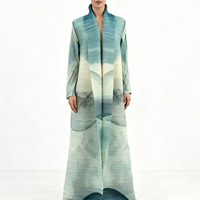 Robe de luxe plissée Miyake pour femme, style veste, longue, pour femme musulmane, grande taille, robes d'église pour femmes 2026