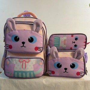 Zaino a tre <span class=keywords><strong>pezzi</strong></span>, zaino in tela per studenti delle scuole primarie e secondarie, grazioso zaino con disegni animati - Product Image 1