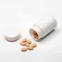 Flacons de pilules en plastique blanc de 100 ml, durables, en PE, personnalisables, pour les compléments alimentaires, les médicaments, avec bouchon de sécurité pour enfants
