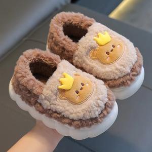 Pantuflas de Algodón con Dibujos Animados de Conejo y Oso para Niños, Zapatos de Algodón Cálidos de Felpa para Niños y Niñas, Zapatillas de Casa para Interiores, Pantuflas Suaves para Niños - Product Image 6