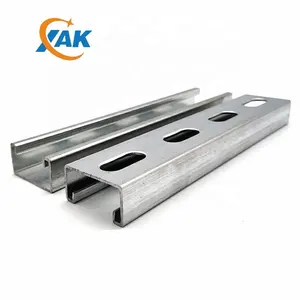 Concrete strut channel 41*41 41*21 galvanized zinc plated slotted unistrut c channel steel profile factory supplier