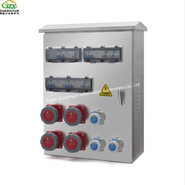 Stainless Steel Waterproofing Electrical Box Plug and Socket Distribution Box Industrial Socket Box with Mcb