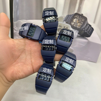 Montres numériques personnalisées rétro-futuristes Y2K pour hommes, bracelet en plastique, affichage LED, étanches, montres électroniques pour hommes