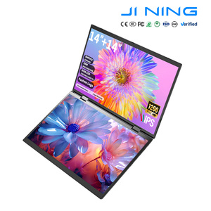 Ordinateur portable 2-en-1 à double écran 14+14 pouces N100 tactile, SSD 512 Go, ROM 1 To, Quad Core, RAM 16 Go, corps métallique pour les professionnels Hfbook14/n - Product Image 1