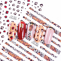 Autocollants pour ongles à imprimé léopard, motifs marbrés d'animaux sauvages, tatouages pour ongles, décalcomanies de transfert, sliders de haute qualité, décoration de manucure