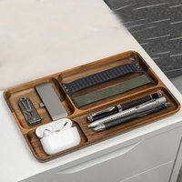 JUNJI vente en gros, bureau en bois, organisateur de stylo en bois gravé, meilleur cadeau, plateau en bois pour organiser votre bureau