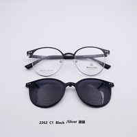 2262 precio al por Mayor Marco óptico de cejas de metal hombres y mujeres gafas de sol polarizadas de dos espejos magnéticos