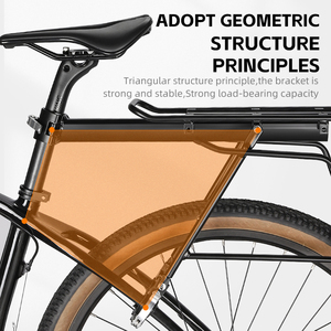 <span class=keywords><strong>Porte</strong></span>-bagages arrière en alliage d'aluminium WEST BIKING, capacité de charge de 100 kg, <span class=keywords><strong>porte</strong></span>-bagages de siège de VTT, libération rapide, <span class=keywords><strong>porte</strong></span>-bagages de <span class=keywords><strong>vélo</strong></span> - Product Image 4