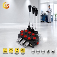 Válvula de Control Direccional Hidráulica Monobloque Manual de 3 Palancas Junbao ZD-L102-3, 40Lpm, 315Bar, para Tractor y Cargador, Venta al Por Mayor