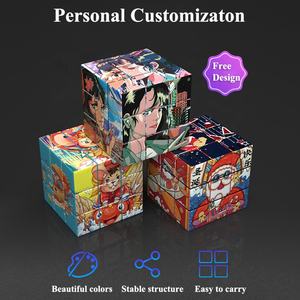 Cubo mágico 3x3 com logotipo personalizado UV 3x3 3x3 de qualidade premium para publicidade, foto 3D educacional, brinquedo abs de <span class=keywords><strong>3</strong></span> camadas, quebra-cabeça de <span class=keywords><strong>3</strong></span> camadas, desenho de publicidade DIY - Product Image 2