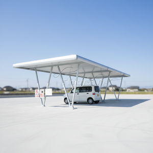 Système de carport <span class=keywords><strong>solaire</strong></span> en aluminium, silicium monocristallin, silicium polycristallin, batterie lithium-ion pour usage domestique, montage au sol - Product Image 1