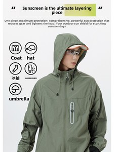Herren Damen Sommer Bergstil UPF50 Sonnenschutzjacke Anti-UV Atmungsaktiv Kühle Haptik Outdoor Hautschutzjacke - Product Image 2