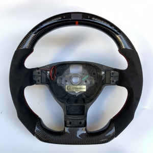 <span class=keywords><strong>Volante</strong></span> Deportivo de Fibra de Carbono Real Personalizado con Alcántara para Volkswagen VW <span class=keywords><strong>Golf</strong></span> MK5 <span class=keywords><strong>GTI</strong></span> Passat Jetta Scirocco, Gran Oferta CCexcellent - Product Image 1
