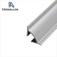 Profilé triangulaire concave avec canal pour câbles - Moulure en alliage d'aluminium à joint dissimulé pour les coins de fenêtres et de plafonds