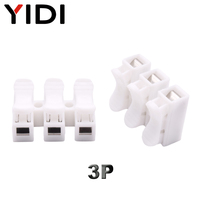 Connecteur rapide pour fils en plastique CH2 CH3, 2/3 broches, 250V/10A, bornier électrique, pince de raccordement, connecteur à ressort pour câble LED