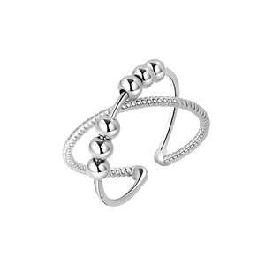 <span class=keywords><strong>Anillo</strong></span> de ansiedad minimalista para niñas y mujeres, anillos giratorios para hombres, <span class=keywords><strong>anillo</strong></span> de cuentas en espiral de acero inoxidable antiestrés, regalo de joyería - Product Image 5