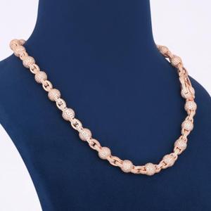 Chaîne à maillons billes Hip Hop en argent 925 de 10 mm, entièrement sertie de diamants VVS1, passe le testeur de diamants, cadeau de mariage pour homme - Product Image 1