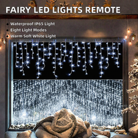 LED-Eisstreifen-Lichtvorhang mit 8 Modi, geeignet für Weihnachtsdekoration im Innen- und Außenbereich