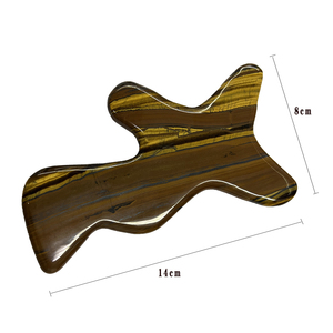 Gua Sha Outil de massage corporel Oeil de tigre Pierre Guasha Masseur <span class=keywords><strong>pour</strong></span> visage Corps Traitement SPA Élimine <span class=keywords><strong>les</strong></span> toxines Prévient <span class=keywords><strong>les</strong></span> <span class=keywords><strong>rides</strong></span> - Product Image 2