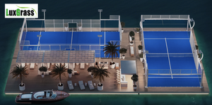 Terrain de padel flottant modulaire pour usage maritime, anti-rouille - Product Image 3