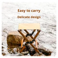 Chaise pliante portable contemporaine en bois massif de hêtre avec structure métallique - Durable, légère, pour le camping, la plage, la pêche, l'école, l'extérieur